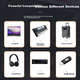 Depusheng Професійний 4-канальний мікшер USB Звукова карта Bluetooth Еквалайзер Реверберація Бездротовий мікрофон UF4-M для запису на комп'ютері Домашній KTV Спів Відеоконференція Пряма трансляція - изображение 5