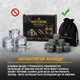 Подарочный набор камней для виски Bartending Premium, 12 шт., стеатит, деревянная коробка, щипцы, мешочек - зображення 6