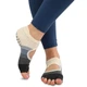 Носки для йоги с открытыми пальцами нескользящие трехцветные SP-Sport Yoga Socks 9813-2 размер 36-41 Black-Blue-Beige - изображение 3