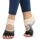 Носки для йоги с открытыми пальцами нескользящие трехцветные SP-Sport Yoga Socks 9813-2 размер 36-41 Black-Blue-Beige - изображение 4
