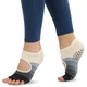 Носки для йоги с открытыми пальцами нескользящие трехцветные SP-Sport Yoga Socks 9813-2 размер 36-41 Black-Blue-Beige - изображение 5