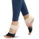 Носки для йоги с открытыми пальцами нескользящие трехцветные SP-Sport Yoga Socks 9813-2 размер 36-41 Black-Pink-Beige - изображение 3