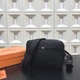 Мужская кожаная сумка через плечо 25х18х6 Hermes Black - изображение 3