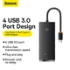 USB-хаб Baseus Lite Series 4-Port Type-C HUB Adapter (Type-C to USB 3.0*4) 25cm Black - зображення 11
