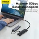 USB-хаб Baseus Lite Series 4-Port Type-C HUB Adapter (Type-C to USB 3.0*4) 25cm Black - зображення 14