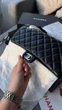 Жіноча сумка під Chanel Classic Double Flap 26*16 см чорна зі срібною фурнітурою - изображение 3