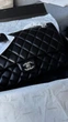 Жіноча сумка під Chanel Classic Double Flap 26*16 см чорна зі срібною фурнітурою - изображение 5