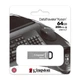 Флеш-накопичувач Kingston USB 3.2 DT Kyson 64GB Silver/Black - зображення 2