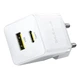 Мережевий зарядний пристрій Baseus Palm Fast Charger C+U 20W EU Moon White - зображення 4