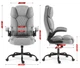 Офісне крісло тканина Hell's Chair HC-1033 Grey - изображение 7