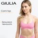 Бесшовный топ в рубчик на тонких бретелях Giulia CAMI TOP RIB L/XL Pink-rosa, женский из микрофибры, повседневный - изображение 1