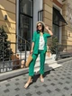 Женский костюм тройка зеленый 46-48 б1403.25 - изображение 1