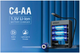 Акумуляторна батарея AA XTAR Blue PRO Touch 1.5V Li-ion 2500mAh 4шт. в комплекті із зарядним пристроєм XTAR C4-AA - изображение 2