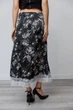 Спідниця жіноча Estilo повсякденна-casual шовк чорний квітка біла 05-056 42р - изображение 2