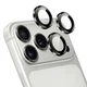 Защитное стекло на камеру Fiji Metal Lens для Apple iPhone 17 Pro для линз с металлической рамкой Black - изображение 1