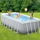 Сімейний каркасний басейн Intex 26790 400x200x122 см з ПВХ для дачі Прямокутний басейн великий Об'єм 8000 л Сірий каркасний басейн для сім’ї Басейн для саду та відпочинку - зображення 13
