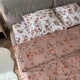 Постельное белье полуторное коричневое с белым Цветы и Бабочки Бязь Голд Ananasko 58114 - изображение 3
