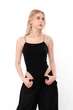 Однотонне жіноче боді на тонких бретельках NoBrand М Чорний (p-20380-243345) - изображение 2