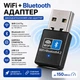 Двухдиапазонный внешний сетевой адаптер WiFi / Bluetooth с подключением USB 2.4 ГГц, 150 Мбит/с, черный "P" (87693392) - изображение 1