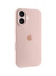 Чохол для iPhone 16 силіконовий Soft-touch Silicone Case Full Size with Frame (AA) Pink Sand - зображення 1