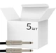 Комплект патч-кабелей GEWA Pro Line Mono Jack 6.3 мм/Mono Jack 6.3 мм 0.5 м х 5 шт (RG-190690) - изображение 1