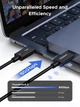 Кабель зарядный UGREEN USB C to USB C 240W 80Gbps Thunderbolt 5 Cable Fast Charging 1 м Black (L703) - изображение 2