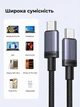 Кабель зарядний Ugreen USB Type-C to Type-C PD 100 W 5 A QC 4.0 480 Мбіт/с 3 м Black (L528) - зображення 3