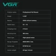 Електробритва VGR V-307 GREEN шейвер, подвійне лезо, 2000mAh, 9000 RPM - изображение 2