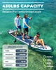 Надувна SUP дошка для плавання 335 см FLYPARK Ice Fog Gray - изображение 10