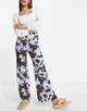 Штани ASOS DESIGN In Cheesecloth in Cow Print Блакитний EU34 117355193 - изображение 2