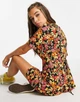 Cукня-міні ASOS DESIGN із зав'язками та квітковим принтом Чорний EU38/UK10 107918460 - изображение 3