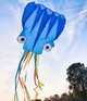 Воздушный змей Осьминог 4 м синий, летающий Octopus с длинными щупальцами, детский нейлоновый воздушный змей для запуска oct4 - изображение 2