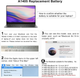 Акумуляторна батарея K KYUER A1496 A1405 A1377 для Apple MacBook Air 13" A1466 A1369 (2010-2017) 7200 мАг 7.6V 55Вт·год - зображення 6