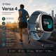 Смарт-часы Fitbit Versa 4 Waterfall Blue/Platinum: GPS, 40+ режимов тренировок, мониторинг стресса и сна, NFC - изображение 1