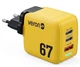 Зарядное устройство Veron TC-67 GaN PD 67W с тремя портами: 2×USB-C + USB-A - изображение 1