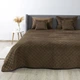 Покривало ТЕП "VELOUR" Коричневе/Ромб круглий, 180x240 - изображение 1