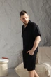 Чоловіча піжама BOBRAND натуральний муслін чорний колір - 2XL - изображение 6