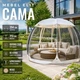 Садова альтанка-намет з москітною сіткою MEBEL ELITE CAMA бежева кругла 354 см - зображення 1