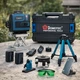 Лазерний рівень нівелір Domotec 4D 16 ліній у посиленому корпусі з екраном, що самовирівнюється зі штативом та аксесуарами в пластиковому кейсі - зображення 6