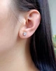 Серебряные серьги-пуссеты с муассанитом 2-0,6 ct 4 мм, Сертификат (Арт.685633613) - изображение 7