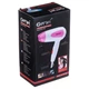 Складной дорожный фен Gemei GM-1756 Pink портативный для укладки и сушки волос со сборной ручкой, насадкой - изображение 3