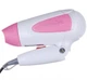Складной дорожный фен Gemei GM-1756 Pink портативный для укладки и сушки волос со сборной ручкой, насадкой - изображение 4