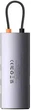 USB-хаб Baseus Metal Gleam Series 4-in-1 Multifunctional Type-C HUB Gray (WKWG070013) - изображение 3