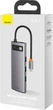USB-хаб Baseus Metal Gleam Series 4-in-1 Multifunctional Type-C HUB Gray (WKWG070013) - изображение 5