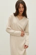 Жіноча тепла сукня з V-подібними вирізом RicaMare L-XL Бежевий (RM4298-25DD---2604) - зображення 3