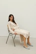 Жіноча тепла сукня з V-подібними вирізом RicaMare L-XL Бежевий (RM4298-25DD---2604) - зображення 6