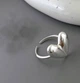Женское кольцо сердце с большим сердцем в форме сердца серебряный цвет - изображение 3