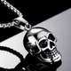 Чоловічий кулон Skull череп підвіска з черепом 3D срібний колір - зображення 1