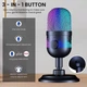 USB-микрофон игровой конденсаторный с RGB-подсветкой для игр, стримов, записи и онлайн-встречаний - изображение 6