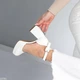 Открытые женские туфли на каблуке и платформе Meideli 36р(23.5см) белые эко-кожа (23781-36) - изображение 7
